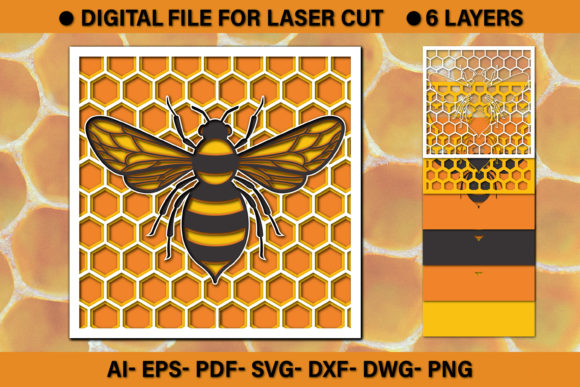 3D Honey Bee SVG: Crafts & Graphics for Brands