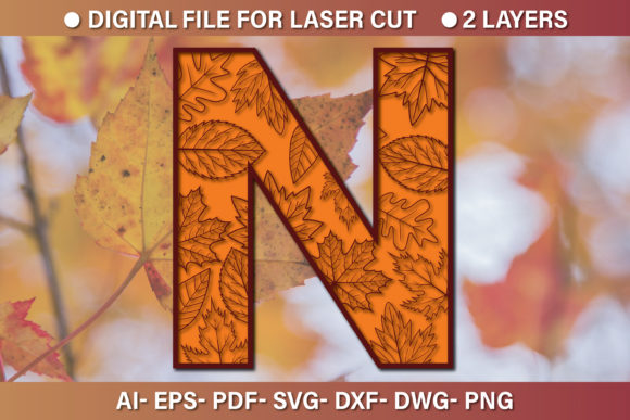 3D Paper Cut SVG N: Modern Graphics for Crafts