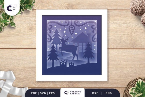 3D SVG Reindeer for Christmas Branding