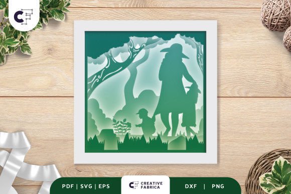 3D SVG Seasons: Family Walk Shadow Box Review