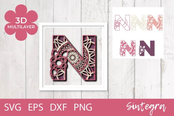 3D SVG Shapes: Reviewing the Floral Letter N