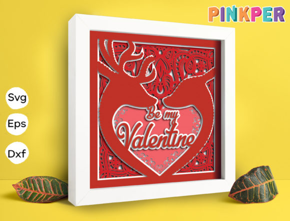 Be My Valentine Papercut Light Box: 3D SVG for Shadow Boxes