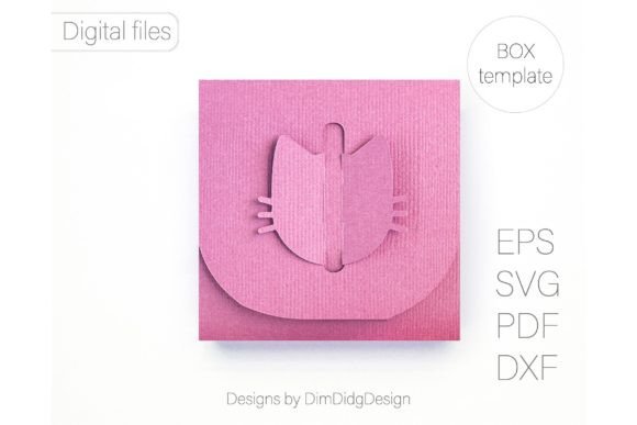 Cat Box Svg: A 3D SVG Asset for Shapes & Branding