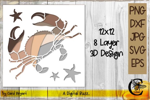 Crab 8 Layer Design: A Playful 3D SVG for Shapes