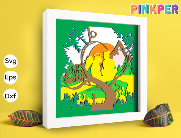 Dog Memorial Light Box: 3D SVG for Shadow Boxes