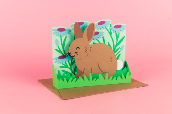 Easter 3D SVG Card: Bunny with Flowers Box Review