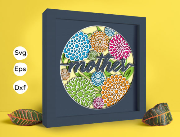 Flower Mothers Papercut Light Box: A 3D SVG for Shadow Boxes