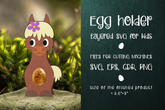 Horse Chocolate Egg Holder 3D SVG for Unique Shapes
