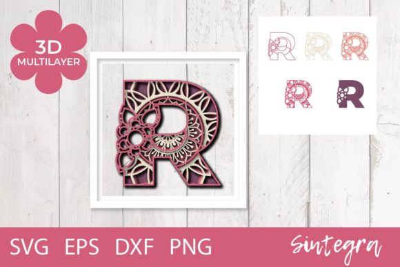 Review: 3D Floral Letter R SVG for Shapes