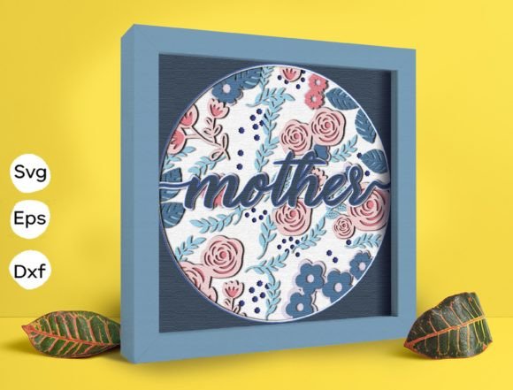 Rose Mother Papercut Light Box: 3D SVG for Shadow Boxes
