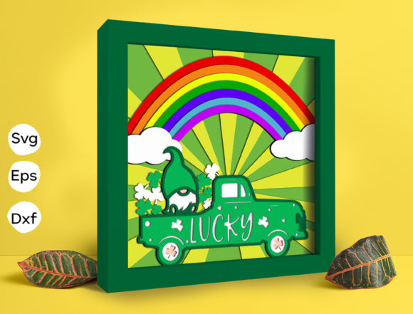 St Patrick's Day Papercut Light Box: 3D SVG for Shadow Boxes